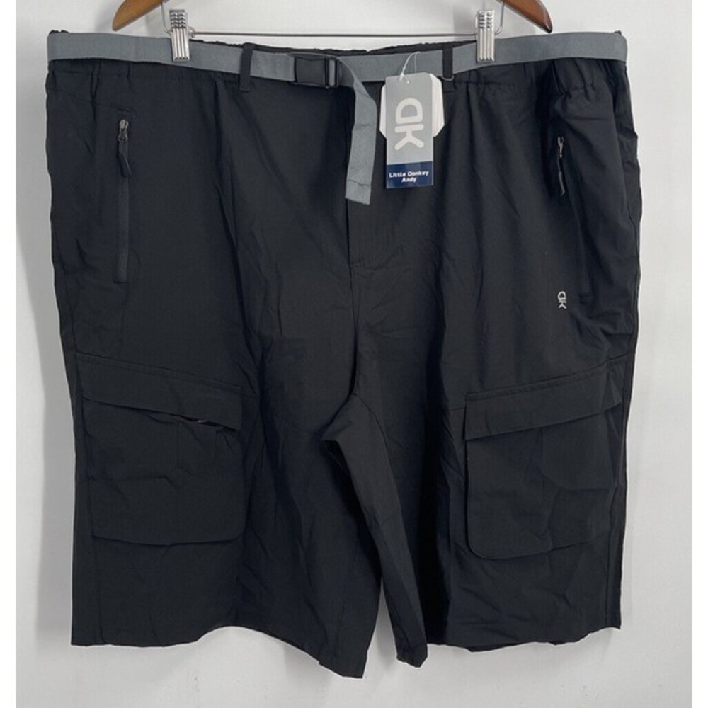 Little Donkey Andy 4XL Cargo Shorts Mens Black NEW 4-Way Stretch Hiking Tactical